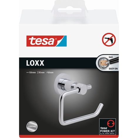 tesa Loxx portarrollos de papel higiénico cromado 15 cm