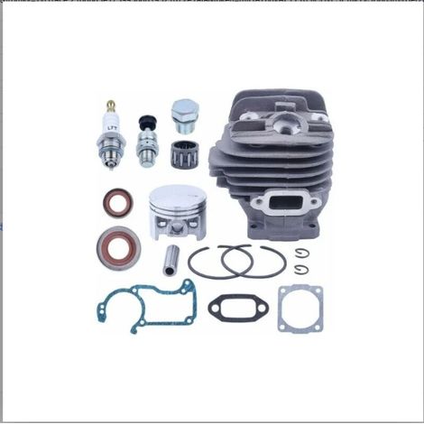 Kit 16 pièces Cylindre Piston Tronçonneuse, Alliage Chrome Nikasil 44,7mm, Joints Soupape Bougie, pour Stihl 026 MS260 (1/5)