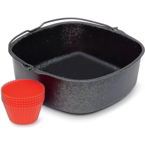 Friteuse à air chaud antiadhésive, friteuse à air chaud robuste, accessoires gants en silicone 7 pouces (1/5)