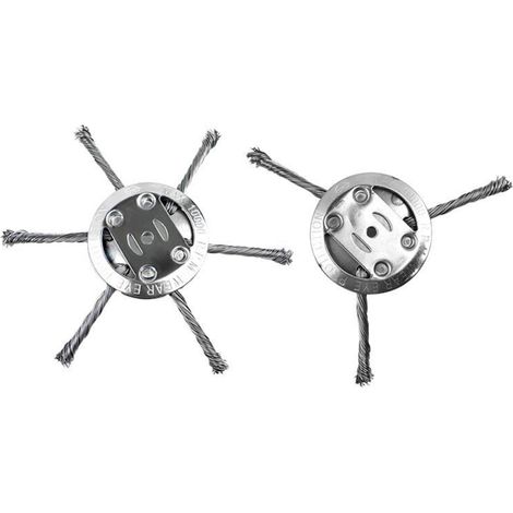 Roue coupe-fil légère pour taille-bordures domestique (3 lames+6 lames) - Fil acier, compatible arbre 5mm pour batteries lithium 300W-600W (1/5)