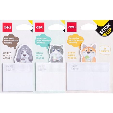 Post-it volpe/gattino/cane 25K gastronomia