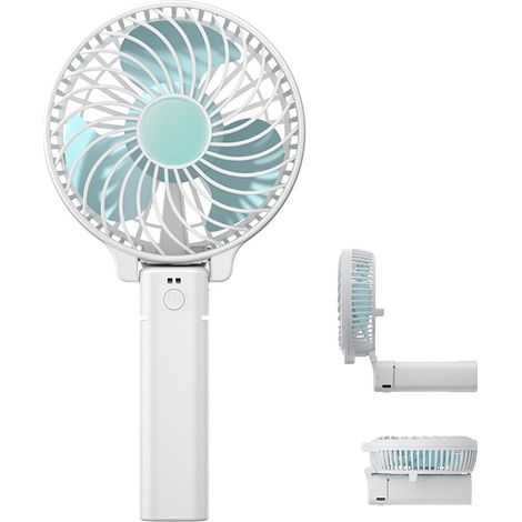 Ventilateur pliable main USB rechargeable flux d’air puissant mini ventilateur portable cadeau été usage quotidien bureau maison (1/5)