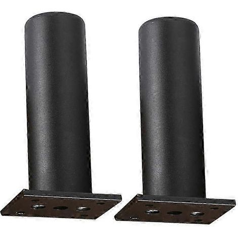 Quatre pieds de support TV réglables en alliage d'aluminium noir, adaptés aux canapés, aux armoires et aux projets de bricolage. (1/5)