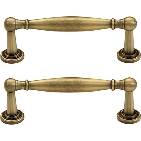 Poignées de placard en métal robuste avec surfaces lisses et installation facile - Poignées de porte classiques en bronze antique pour intérieur (1/5)