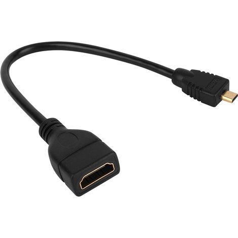 Adaptateur Micro HDMI vers HDMI Femelle, Câble de Conversion Haute Définition 1080P pour Vidéo (1/5)