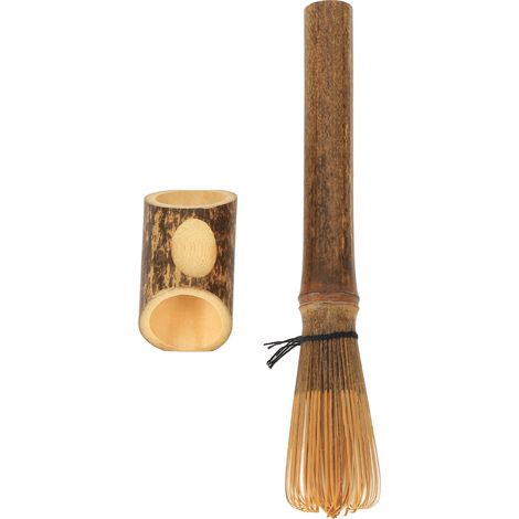 Support à fouet Matcha en bambou pour camping extérieur - Accessoire de cuisine pratique (1/5)