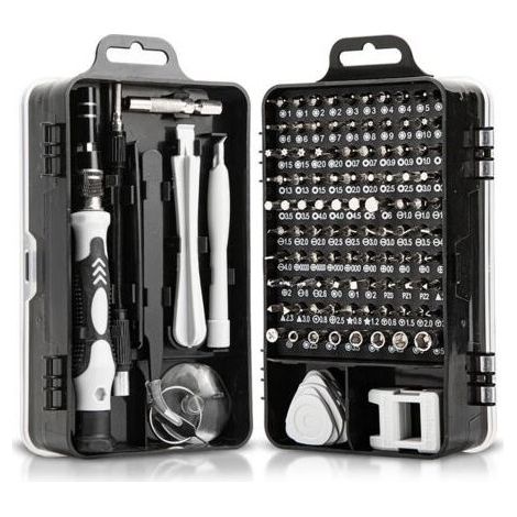 Precision Screwdriver Kit, Mini Magnetic Screwdriver Kit, Computer Repair Tool Set for PC, Laptop, Phone, Glasses, Mac, Smartphone, DIY, Game Consoles, 120 in 1 Black (1/5)