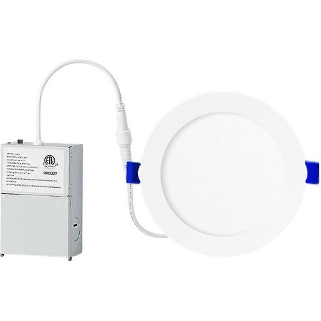 Lot de 2 spots LED encastrables de 15 cm (6 pouces), sans boîtier, avec boîte de jonction, dimmables, blanc froid 4000K. (1/5)