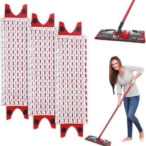 3 recharges de serpillière adaptées pour Vileda UltraMax / UltraMat 2-en-1 - Microfibre - lavage nettoyage - remplacement de serpillière (1/5)