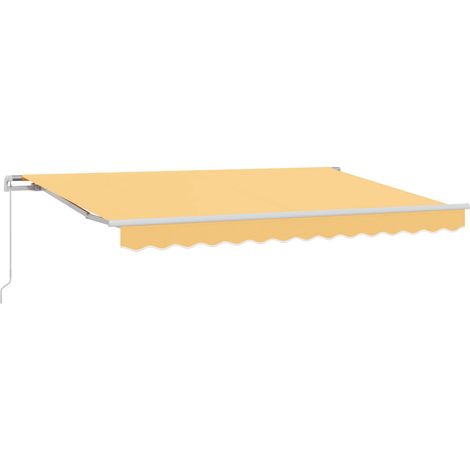 Retractable Awning Sand 600 cm Polyester and Aluminium vidaXL (1/5)