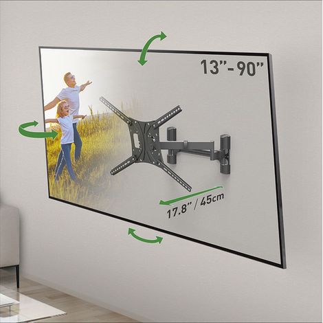 BARK WH-464-SW Supporto TV a parete 2,29 m (90”) Nero (1/2)