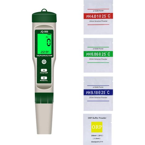 Analizador digital multifuncional 10 en 1 de calidad del agua, portátil y de alta precisión, lápiz de prueba, herramienta de medición de pH, TDS y conductividad. (1/5)