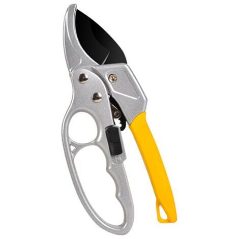 Multifunctional Gardening Scissors for Pruning Tree Branches and Bushes - Ergonomic Yellow Handle Hand Protection - Gift Packaging - (1/4)