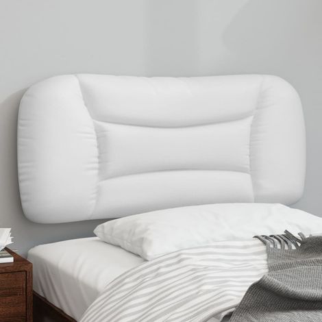 Coussin de tête de lit blanc 80cm similicuir (1/5)