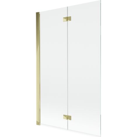 Mexen Mist Duschwand 2-flügelig links 110 x 150 cm, transparent, goldfarben - 8A9-110-002-50-00-L (1/5)