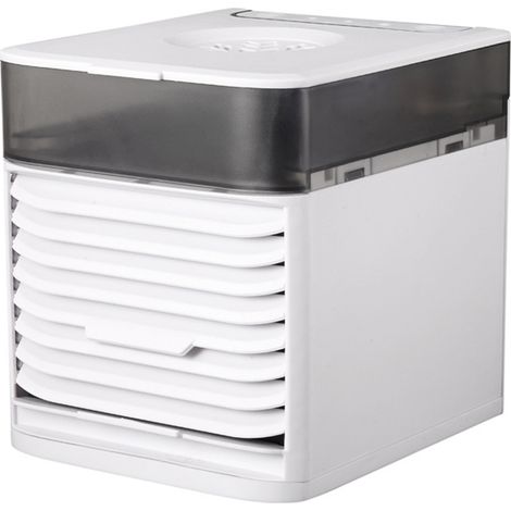 Mini climatiseur portable avec stérilisation UV, humidificateur, rafraîchisseur d'air, filtre de purification, ventilateur USB, lumière LED 7 couleurs (1/5)