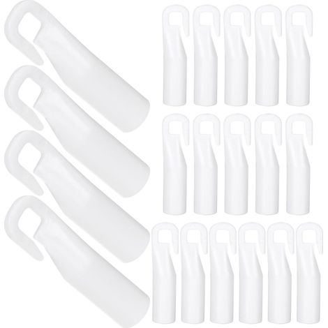 BEBUSINGOTO 20 piezas de mini ganchos para varillas ciegas, reemplazo de varillas ciegas, reparación de conectores de varillas ciegas, accesorios para varillas ciegas de ventana. (1/5)