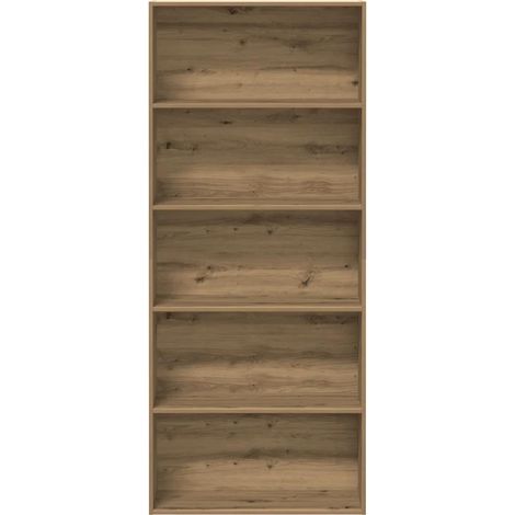 vidaXL Book Cabinet Artisian Oak 80x30x189 cm Engineered Wood