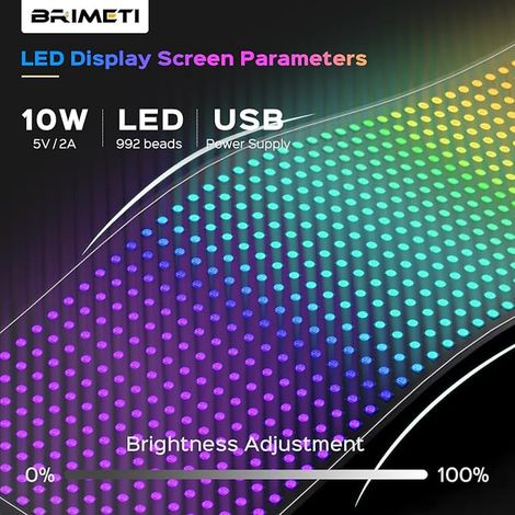 LED Panel Display Sign Light Car 37.5x9cm USB 5V Customized Programmable Flexible Luminous Truck Screen Eyes LED App with Bluetooth for Store Design DIY Dynamic (1/4)
