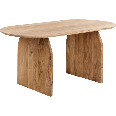 Mesa de comedor de madera de acacia clara estilo rústico 180 x 90 cm Skye (1/5)