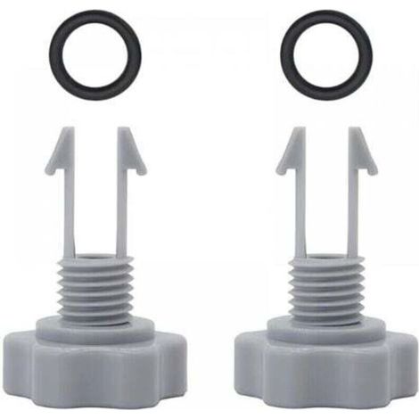Lot de 2 soupapes de décharge d'air et joint torique de rechange pour pompe de filtration Intex 10460 10264