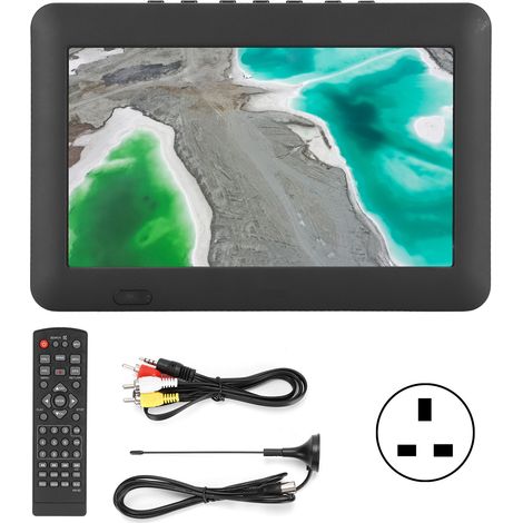LEADSTAR 8-Zoll-Reisefernseher mit USB-Player, Digitalfernsehen, 110–220-V-Netzteil, UK-Stecker