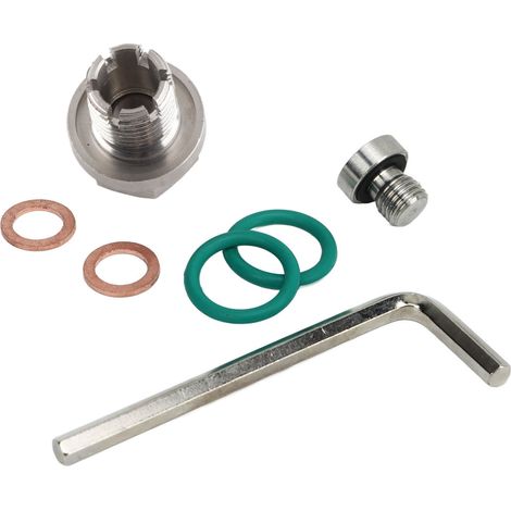 Kit de réparation de filetage de carter d'huile autotaraudeur en acier inoxydable avec bouchon de vidange surdimensionné et joint torique M14,1-1,5x15 mm (1/5)