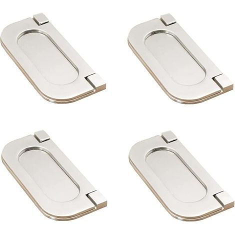 Poignées Invisibles 4 Pièces Bouton de Tiroir Acier Poignées Invisibles Poignee de Meuble Poignée de Tiroir Rectangulaire P (1/4)