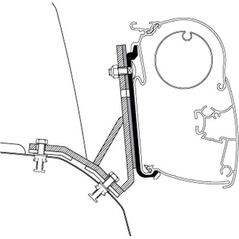 Adaptador Iveco - Ducato H2 Techo Elevable - Thule