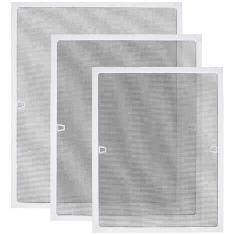 Moustiquaire pour Fenêtre avec cadre en aluminium 120 x 140 cm - Blanc - fenêtre Moustiquaire sans perçage ni vis (1/5)