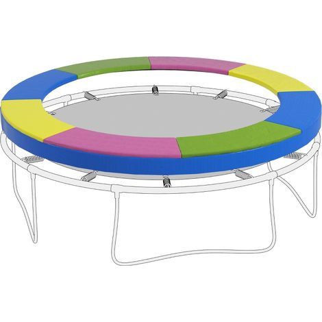 AMXCNOY Protection de bord pour trampoline Ø305 cm, colorée, résistante aux intempéries et aux UV, idéale pour les trampolines de jardin (1/5)