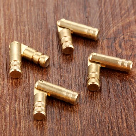 (4 pièces 5x30mm) 4 charnières à barillet invisibles en cuivre pour bijoux, boîtes en bois, armoires, petits étuis, charnières à barillet miniatures (1/5)