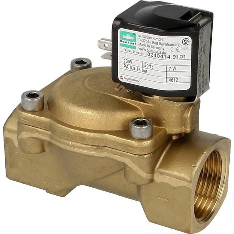 Electrovanne Buschjost 8240414.9101.2305 G1,9,5m³/h,0,1-16bar +110°C,EPDM, 230VAC