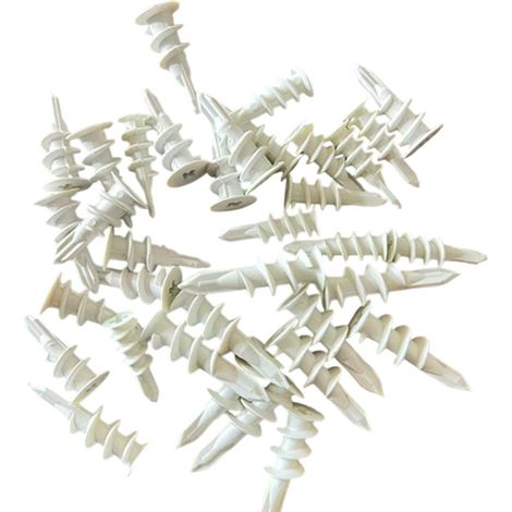 Chevilles autoperceuses en nylon pour plaques de plâtre, grand format, pour vis de fixation n° 8 à n° 10, paquet de 120 (1/5)