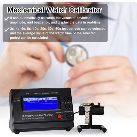 Testeur de montre mécanique multifonctionnel professionnel, boîtier PC, chronomètre, outils pour réparateurs et amateurs (1/5)