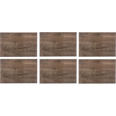 Lot de 6 sets de table chêne - 45,5 x 30,4 cm - Marron - Livraison gratuite (1/2)