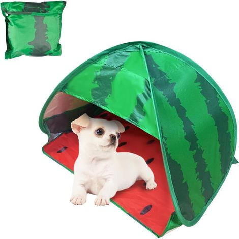 1 pack , M Tente de plage pour chien, Pastèque Tente de plage portative à ouverture automatique Mini tente pour chien et chat, Protection des animaux domestiques pour l'intérieur et l'extérieur (1/5)
