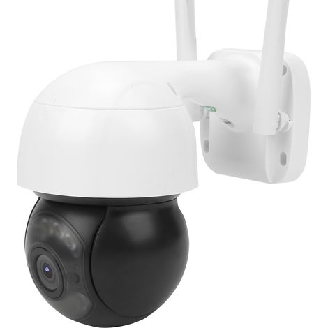 Caméra WiFi 3MP PTZ PIR avec vision nocturne couleur, audio bidirectionnel, étanche IP66, prise 100-240 V, prise européenne.
