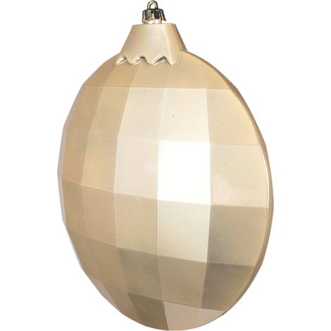 ARPIMEX Disco Decorazione di Natale 19,5 x 6,5 x 22 Cm Plastica Beige