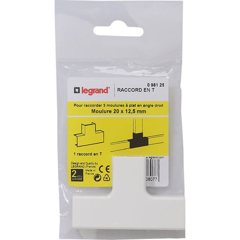 Legrand - Raccord en T - Pour moulure section 20x12,5mm