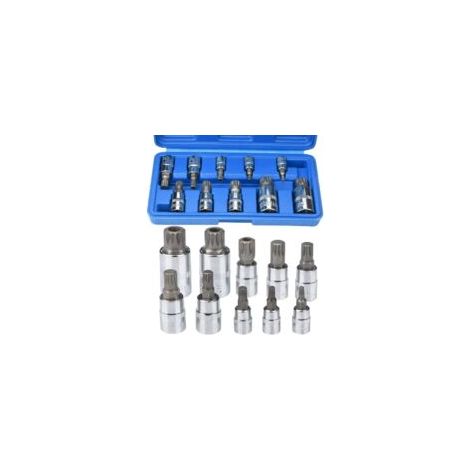 Jeu de Douilles XZN 10 Pièces M4 à M18 pour Vis Torx mâle - Crezuo