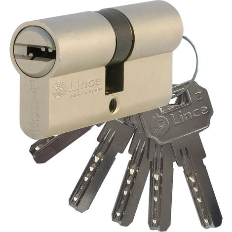 LINCE Cylindre de sécurité multipoint série C2 Came longue 32+32mm Nickel 9C253232N