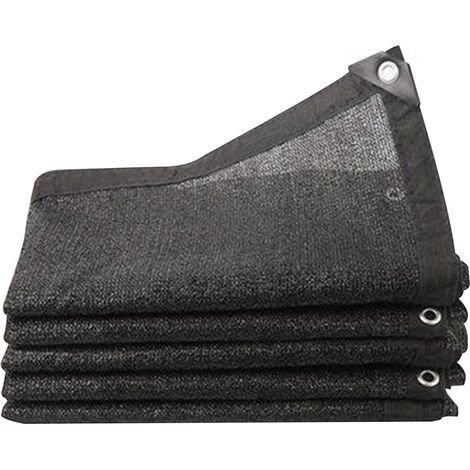 Black Shade Sail for Garden, 80% with eyelets, 2 x 3 m, 2 x 4 m, 3 x 3 m, 3 x 6 m, 4 x 5 m, 6 x 6 m, 8 x 8 m (4 x 8 m)