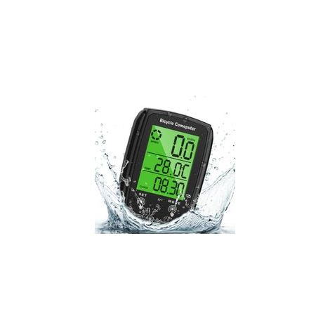 Compteur de Vélo, 19 Fonctions IP65 Étanche Ordinateur de Vélo, avec écran Rétroéclairé LED, Contrôle Tactile, Démarrage/Arrêt Automatique, Compteur de Vitesse Velo et Compteur de Kilomètres VTT (1/5)