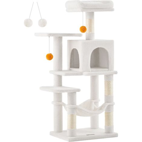 Arbre à chat hamac tour de jeux 143 cm beige (1/5)
