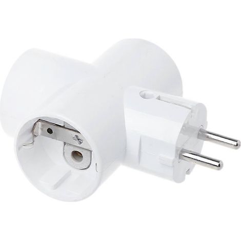 Adaptateur secteur de voyage en céramique avec prise convertible standard UE à 3 sorties (1/5)