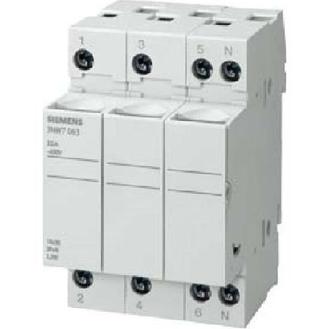 Portafusibile Siemens cilindrico 3NW7 3P+N 32A 10,3X38 3M 3NW7063 (1/4)