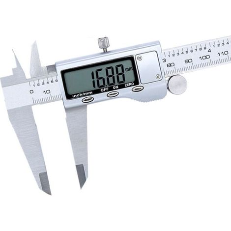 Pied à coulisse électronique numérique 300 mm avec écran LCD, outil de mesure en fibre de carbone et plastique (1/2)