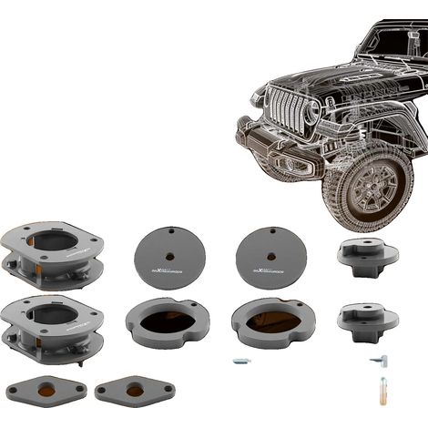 Kit di sollevamento, anteriore 2,5", posteriore 0,5", compatibile con Jeep Grand Cherokee 2WD, compatibile con Jeep Grand Cherokee 4WD, costruzione in acciaio (1/5)