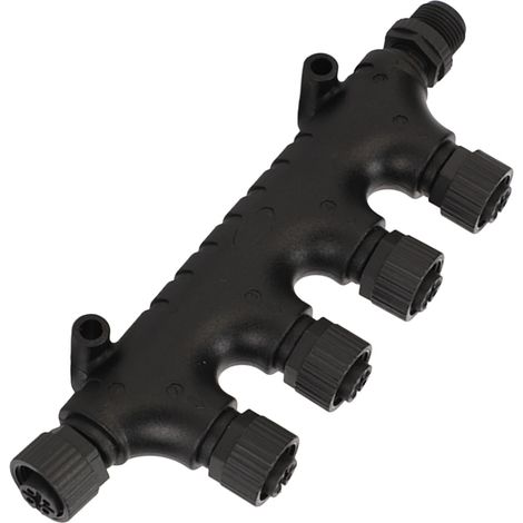 Connecteur en T M12 5 broches étanche IP67 à 4 ports pour NMEA 2000 N2K (Lowrance Networks) (1/5)